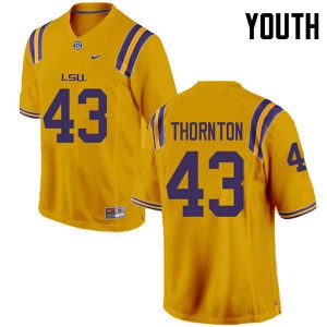 #43 Ray Thornton Tigers Youth NCAA Jerseys Gold