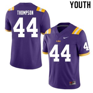#44 Dylan Thompson LSU Tigers Youth NCAA Jerseys Purple