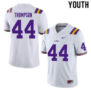 #44 Dylan Thompson LSU Tigers Youth High School Jersey White