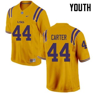 #44 Tory Carter LSU Youth High School Jerseys Gold