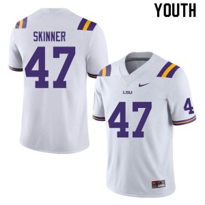#47 Quentin Skinner LSU Youth NCAA Jerseys White