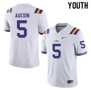 #5 Alex Aucoin Louisiana State Tigers Youth Alumni Jerseys White