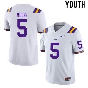 #5 Koy Moore LSU Tigers Youth Alumni Jerseys White