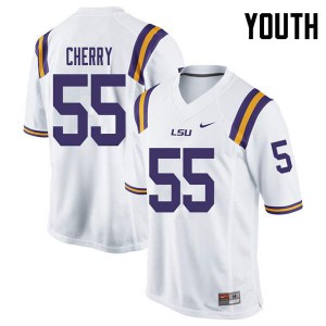 #55 Jarell Cherry Tigers Youth University Jersey White