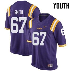 #67 Cole Smith Tigers Youth Official Jerseys Purple