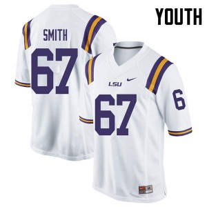 #67 Cole Smith Tigers Youth High School Jerseys White