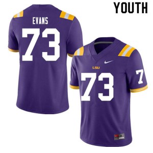 #73 Joseph Evans LSU Tigers Youth Player Jerseys Purple
