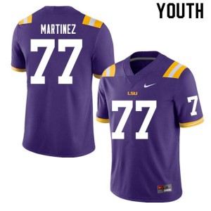 #77 Marlon Martinez Tigers Youth Official Jersey Purple