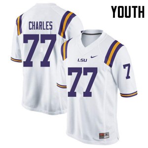 #77 Saahdiq Charles Tigers Youth Player Jersey White