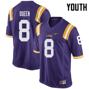 #8 Patrick Queen LSU Youth College Jersey Purple