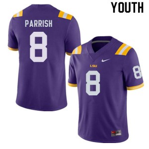 #8 Peter Parrish LSU Youth Official Jerseys Purple