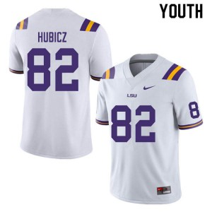 #82 Brandon Hubicz Tigers Youth High School Jerseys White