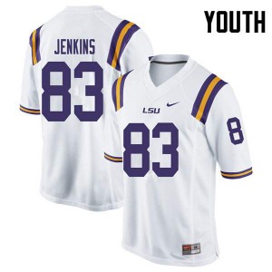 #83 Jaray Jenkins Tigers Youth Football Jerseys White