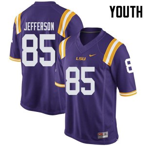#85 Justin Jefferson Tigers Youth University Jersey Purple