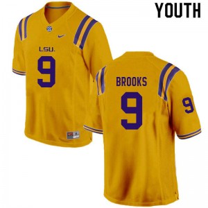 #9 Marcel Brooks LSU Youth University Jersey Gold