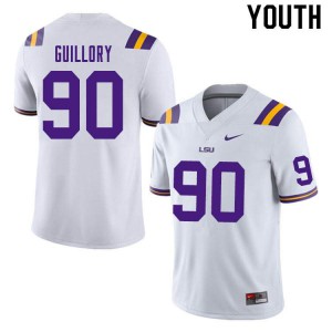 #90 Jacobian Guillory LSU Youth High School Jerseys White
