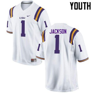 #1 Donte Jackson Louisiana State Tigers Youth Stitched Jerseys White