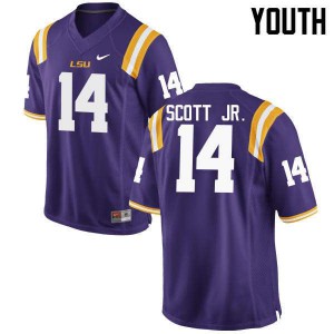 #14 Lindsey Scott Jr. LSU Youth NCAA Jersey Purple