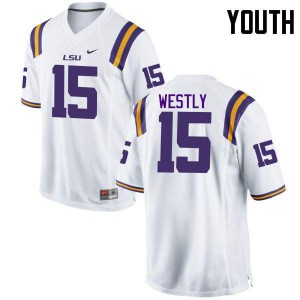 #15 Tony Westly Tigers Youth Official Jerseys White