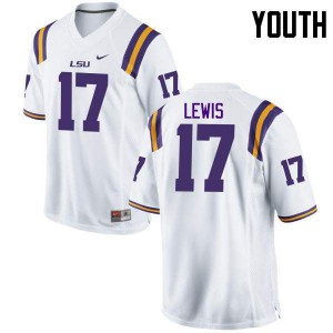 #17 Xavier Lewis LSU Youth Player Jersey White