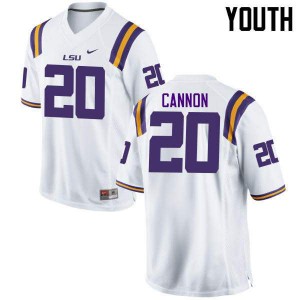 #20 Billy Cannon LSU Youth Stitched Jerseys White