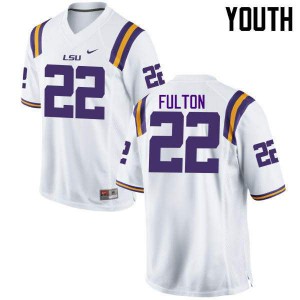 #22 Kristian Fulton LSU Tigers Youth College Jerseys White
