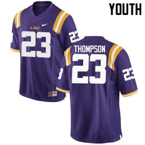 #23 Corey Thompson LSU Youth Football Jersey Purple