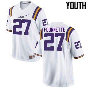 #27 Lanard Fournette LSU Youth High School Jerseys White