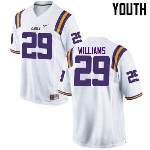 #29 Andraez Williams Tigers Youth Football Jerseys White