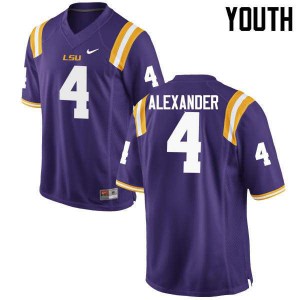 #4 Charles Alexander LSU Youth University Jerseys Purple