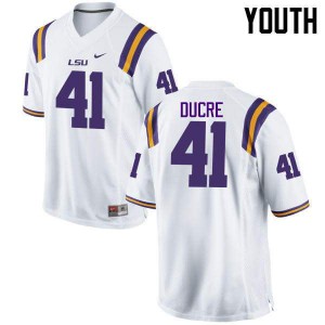#41 David Ducre Tigers Youth Official Jerseys White