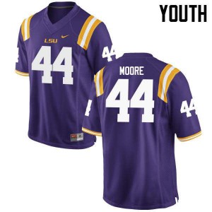 #44 John David Moore Tigers Youth Football Jerseys Purple