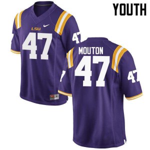 #47 BryKiethon Mouton LSU Tigers Youth College Jerseys Purple