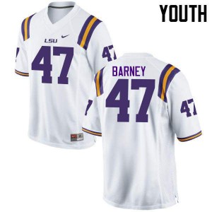 #47 Chance Barney LSU Youth Football Jersey White