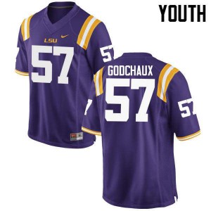 #57 Davon Godchaux Tigers Youth University Jersey Purple