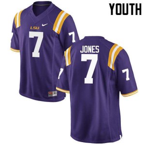 #7 Bert Jones Tigers Youth Football Jerseys Purple