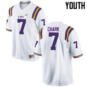 #7 D.J. Chark LSU Youth Football Jerseys White