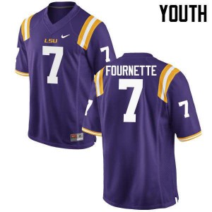#7 Leonard Fournette LSU Tigers Youth Stitched Jersey Purple