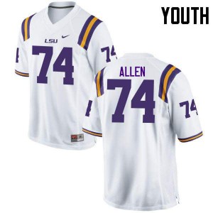#74 Willie Allen Tigers Youth High School Jersey White