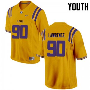 #90 Rashard Lawrence Louisiana State Tigers Youth Alumni Jersey Gold