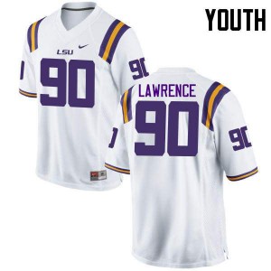 #90 Rashard Lawrence LSU Youth Stitch Jerseys White