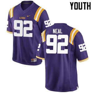 #92 Lewis Neal LSU Youth Stitched Jerseys Purple