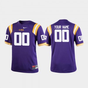 #00 Custom Louisiana State Tigers Youth Official Jerseys Purple